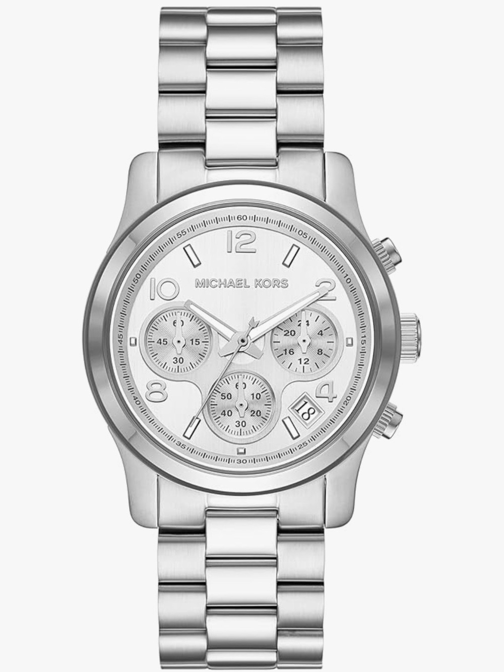Michael Kors Silver Chronograph Bracelet Watch